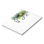 Grunge Swirl Trumpet Notizblock (Rotiert)