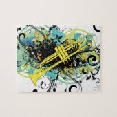 Grunge Swirl Trumpet Puzzle (Horizontal)