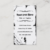 Grunge-Symbol für Schwarz-Weiß-Geld Visitenkarte (Rückseite)