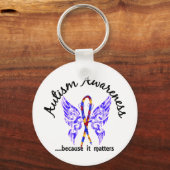 Grunge Tattoo Butterfly 6.1 Autismus Schlüsselanhänger (Vorderseite)