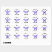 Grunge Tattoo Butterfly 6,1 Colon Cancer Runder Aufkleber (Blatt)