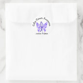 Grunge Tattoo Butterfly 6,1 Colon Cancer Runder Aufkleber (Tasche)