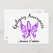 Grunge Tattoo Butterfly 6.1 Epilepsie Postkarte (Vorne/Hinten)