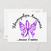 Grunge Tattoo Butterfly 6.1 Fibromyalgie Postkarte (Vorne/Hinten)