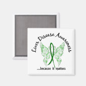 Grunge Tattoo Butterfly 6.1 Lebererkrankung Magnet (Vorderseite/Rückseite)