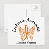 Grunge Tattoo Butterfly 6.1 Leukämie Postkarte (Vorne/Hinten)