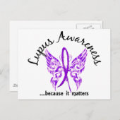 Grunge Tattoo Butterfly 6.1 Lupus Postkarte (Vorne/Hinten)