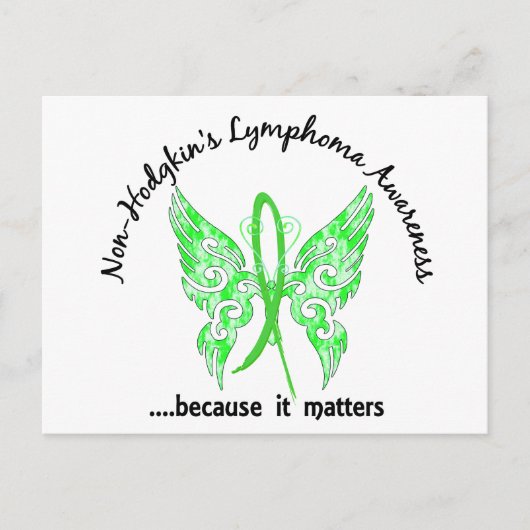 Grunge Tattoo Butterfly 6.1 Non-Hodgkin-Lymphom Postkarte (Vorderseite)