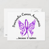 Grunge Tattoo Butterfly 6.1 Pankreaskrebs Postkarte (Vorne/Hinten)