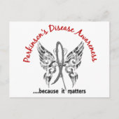 Grunge Tattoo Butterfly 6.1 Parkinson-Krankheit Postkarte (Vorderseite)