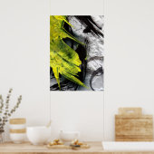 Grunge Textur ausdrucksstarke Pinselstriche Poster (Küche)