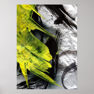 Grunge Textur ausdrucksstarke Pinselstriche Poster