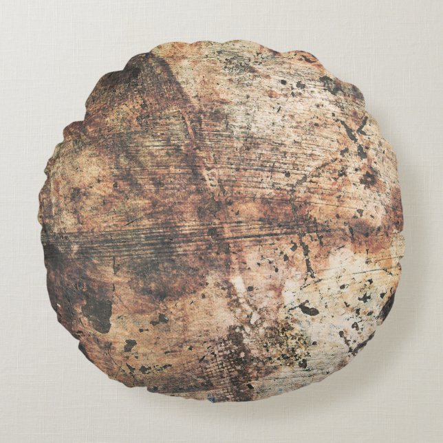 Grunge Textur Grunge Textur Wand Rundes Kissen (Vorderseite)