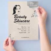 Grunge Textur Hintergrund Schönheitssalon Makeup Flyer (Hand)