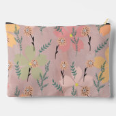 Grunge Textur Niedlich florale Muster Rosa Zubehörtasche (Rückseite)