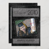 Grunge Texture Abschluss Ankündigung (schwarz) (Vorne/Hinten)