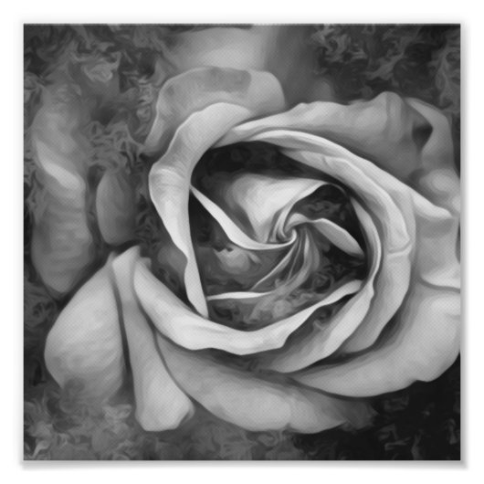 Grunge Texture Painted Rose Foto Print (Vorne)