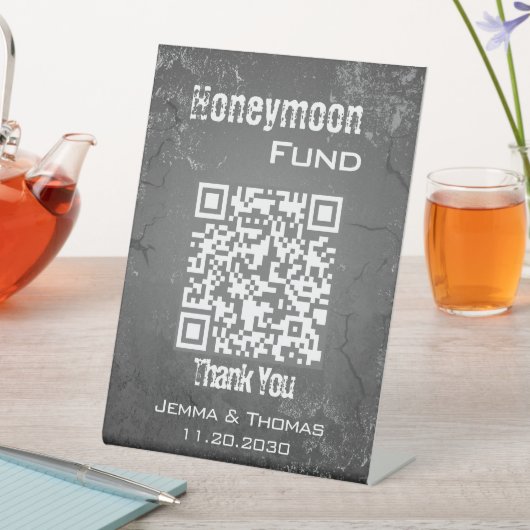 Grunge Textured Wedding Tabletop Podestschild Sockelschild (In Situ)