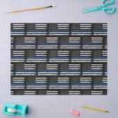 Grunge Thin Blue Line Polizeibeamter - Zurückstell Seidenpapier (Basteln)