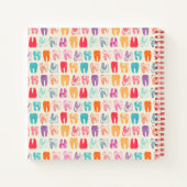 Grunge Tooth Pattern Notizblock (Rückseite)