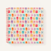 Grunge Tooth Pattern Notizblock (Vorderseite)