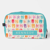 Grunge Tooth Pattern Waschbeutel (Vorderseite)