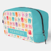 Grunge Tooth Pattern Waschbeutel (Rechte Ecke)