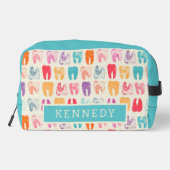 Grunge Tooth Pattern Waschbeutel (Rückseite)