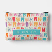 Grunge Tooth Pattern Zubehörtasche (Vorderseite)