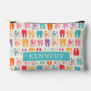 Grunge Tooth Pattern Zubehörtasche