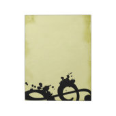 Grunge Treble Clef Notizblock (Rotiert)