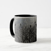 Grunge Tree Crows Tasse (Vorderseite Links)