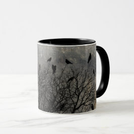 Grunge Tree Crows Tasse