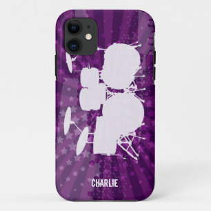 Grunge trommelt lila Explosion Case-Mate iPhone Hülle