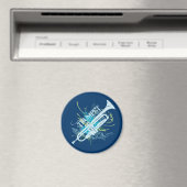 Grunge Trumpet Magnet (In Situ (Geschirrspüler))