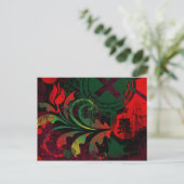 Grunge Tulpe Postkarte (Stehend Vorderseite)
