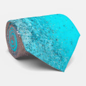 Grunge Türkis Textur Abstrakt Krawatte (Gerollt)