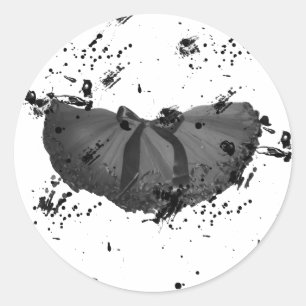 Grunge Tutu Runder Aufkleber