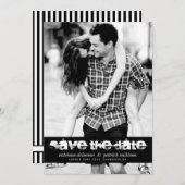 GRUNGE TYPOGRAPHIE SAVE THE DATE FOTO-ANKÜNDIGUNG (Vorne/Hinten)
