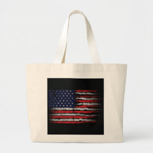 Grunge U.S.A flag Jumbo Stoffbeutel