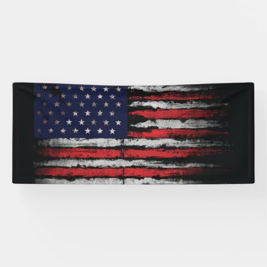 Grunge U.S.A.-Flagge Banner (Horizontal)