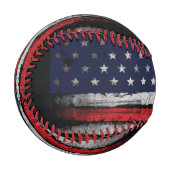 Grunge U.S.A.-Flagge Baseball (Vorderseite Links)