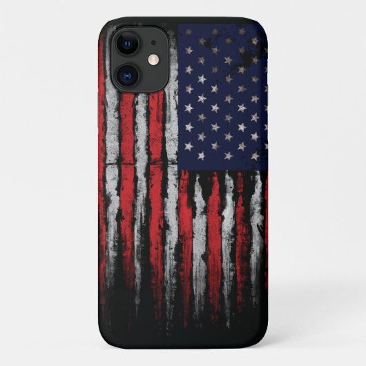 Grunge U.S.A.-Flagge Case-Mate iPhone Hülle (Rückseite)