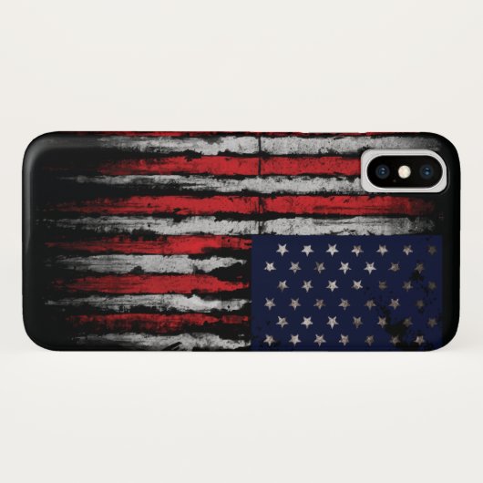 Grunge U.S.A.-Flagge Case-Mate iPhone Hülle (Rückseite (Horizontal))