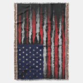 Grunge U.S.A.-Flagge Decke (Vorderseite Vertikal)
