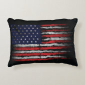 Grunge U.S.A.-Flagge Dekokissen (Vorderseite)