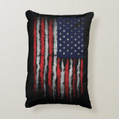 Grunge U.S.A.-Flagge Dekokissen (Rückseite(Vertikal))