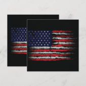 Grunge U.S.A.-Flagge Einladung (Vorne/Hinten)