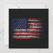 Grunge U.S.A.-Flagge Einladung (Rückseite)