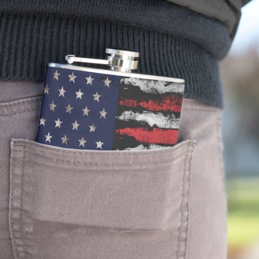 Grunge U.S.A.-Flagge Flachmann (Beispiel)